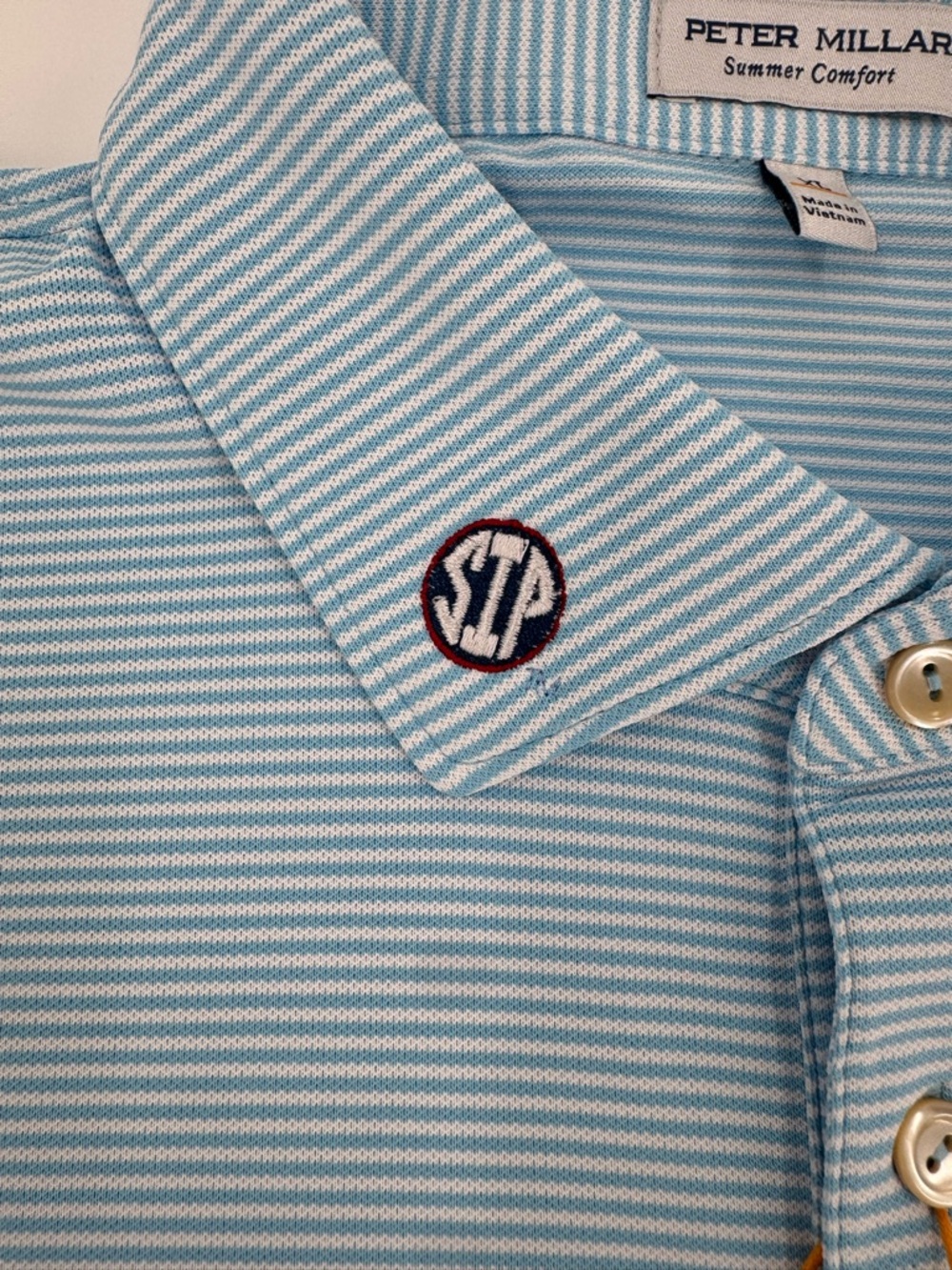 SIP EMBROIDERED COLLAR-Peter Millar Ole Miss Candor Mesh Performance Polo-NWT-XL